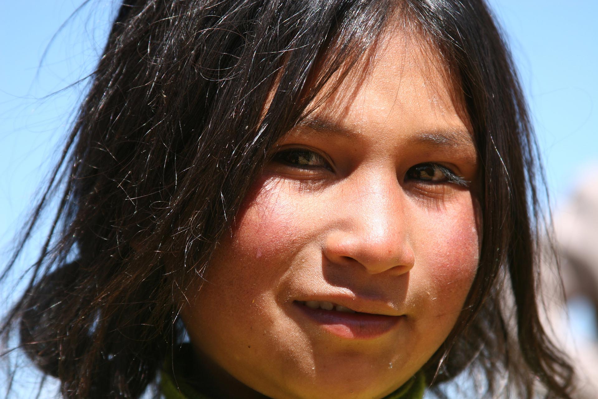 Mädchen beim Titicacasee Peru