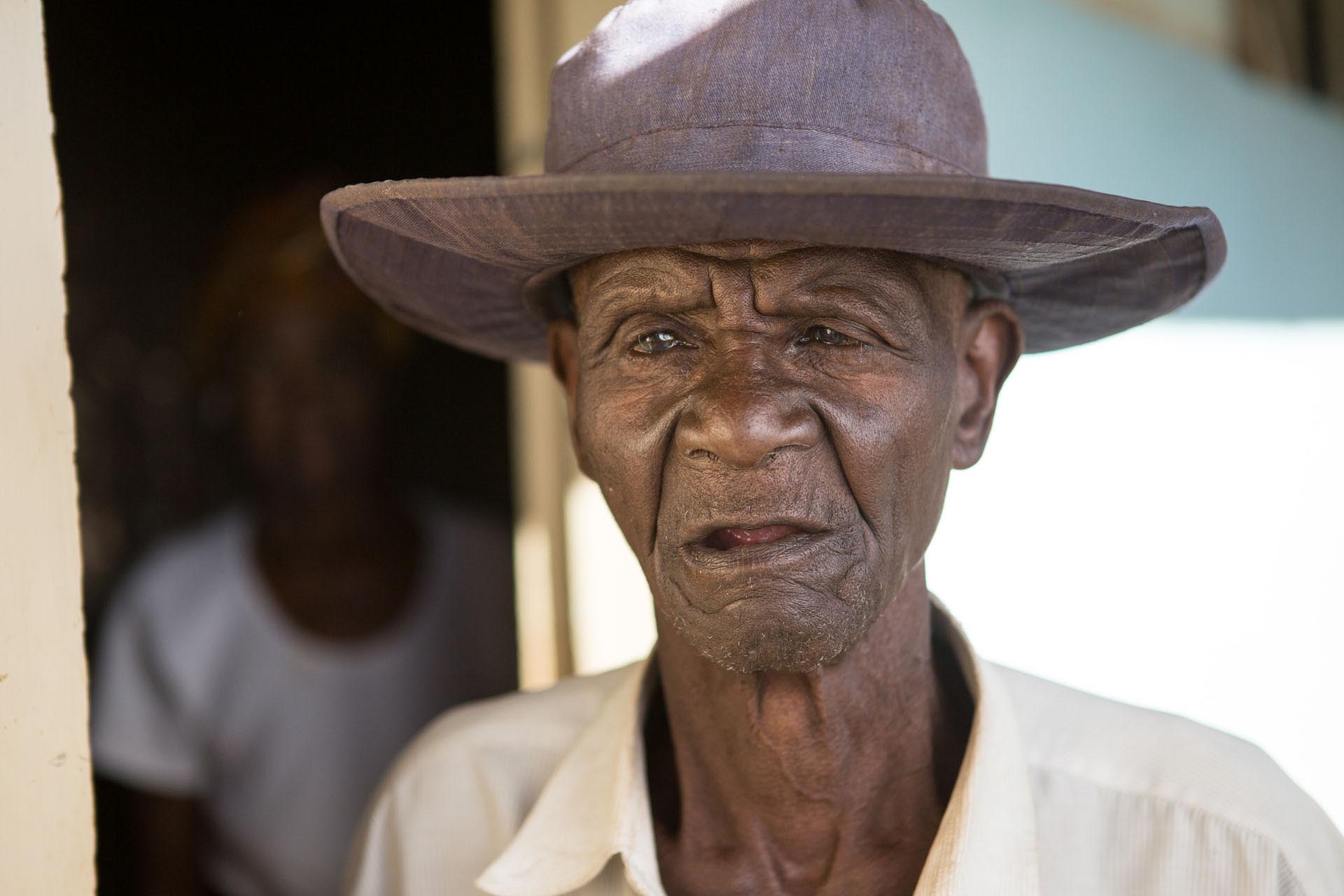 An old man in a rest home in Africa