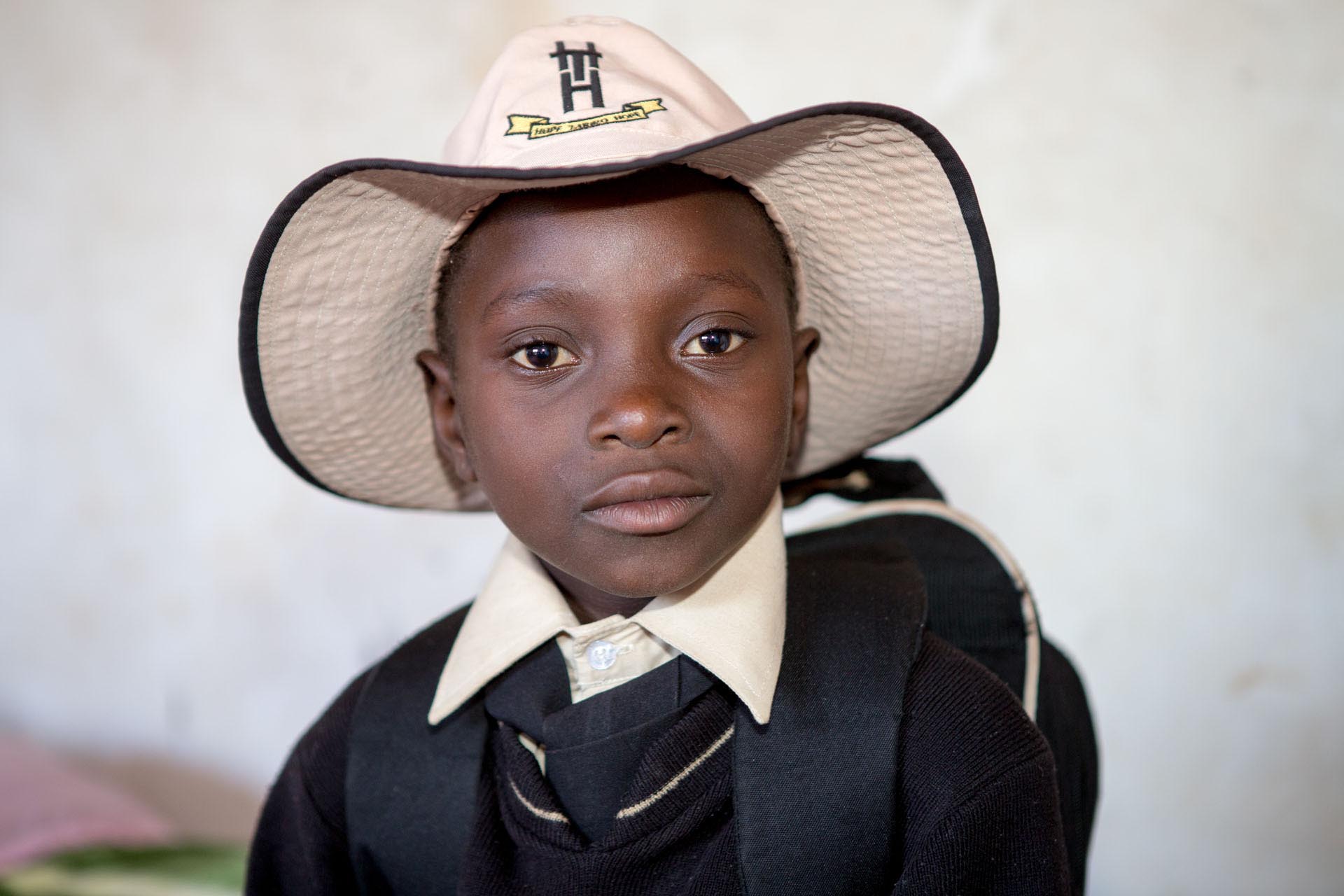 African student of the Tariro Center in Chinhoyi in Zimbabwe